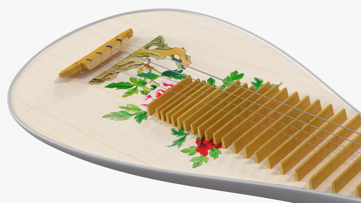 Chinese Stringed Instrument Pipa 3D