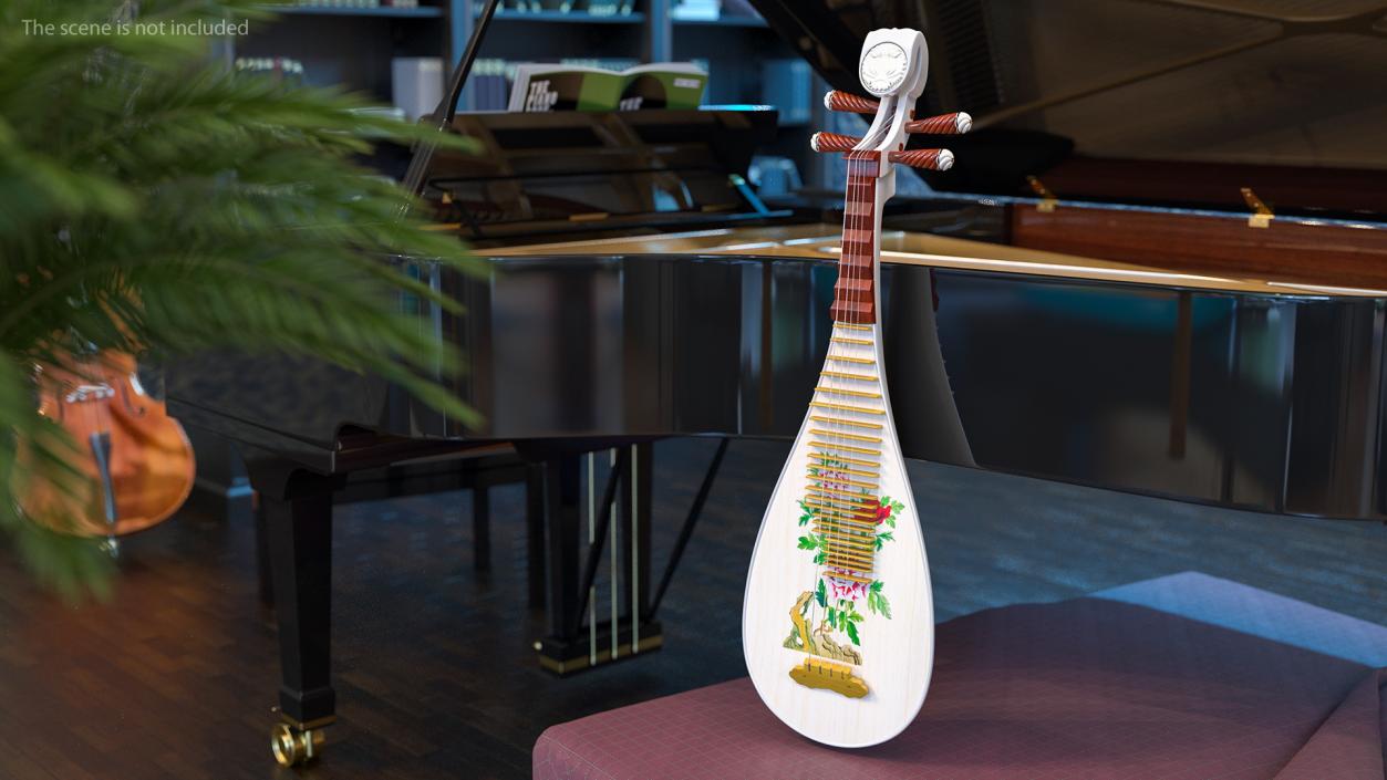 Chinese Stringed Instrument Pipa 3D