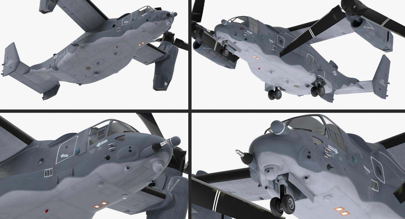 Military Transport Aircraft V-22 Osprey 3D model