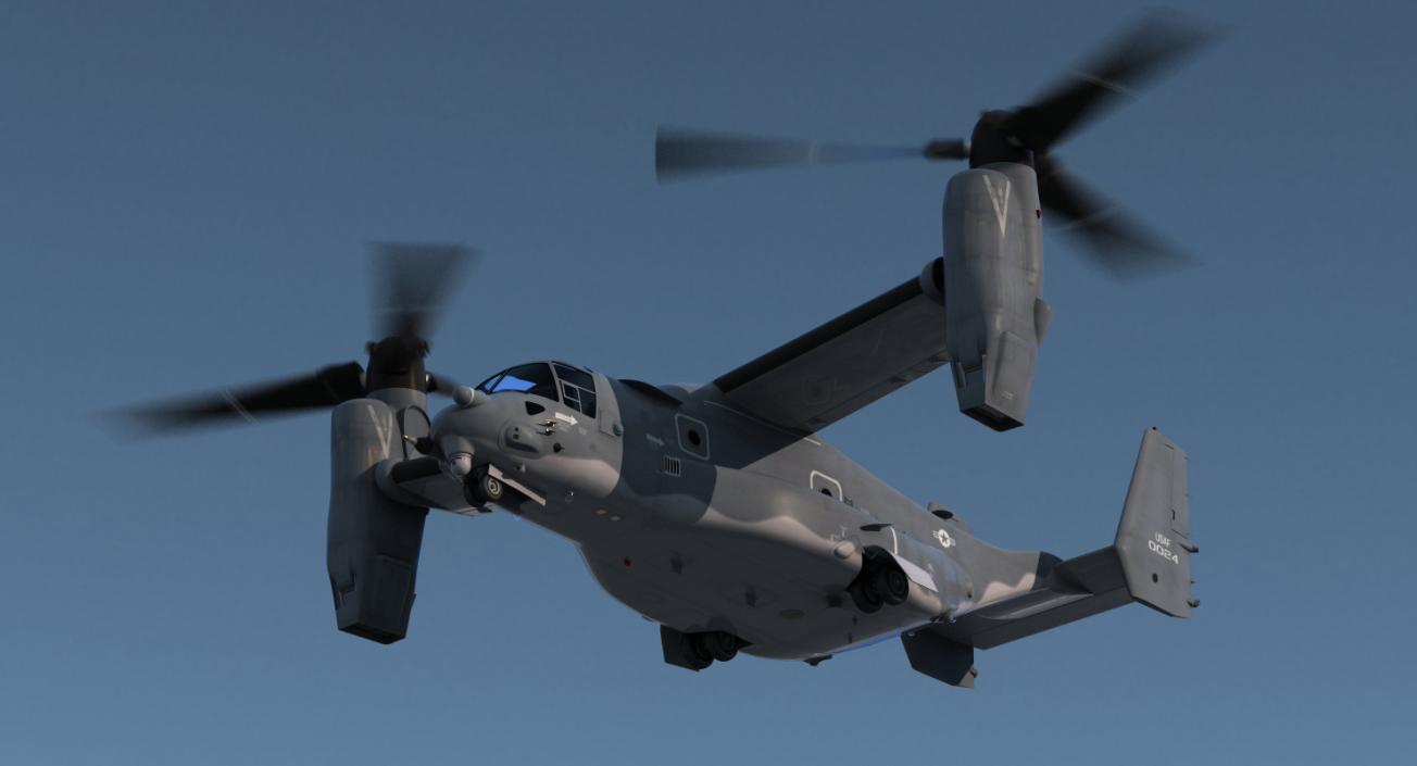 Military Transport Aircraft V-22 Osprey 3D model