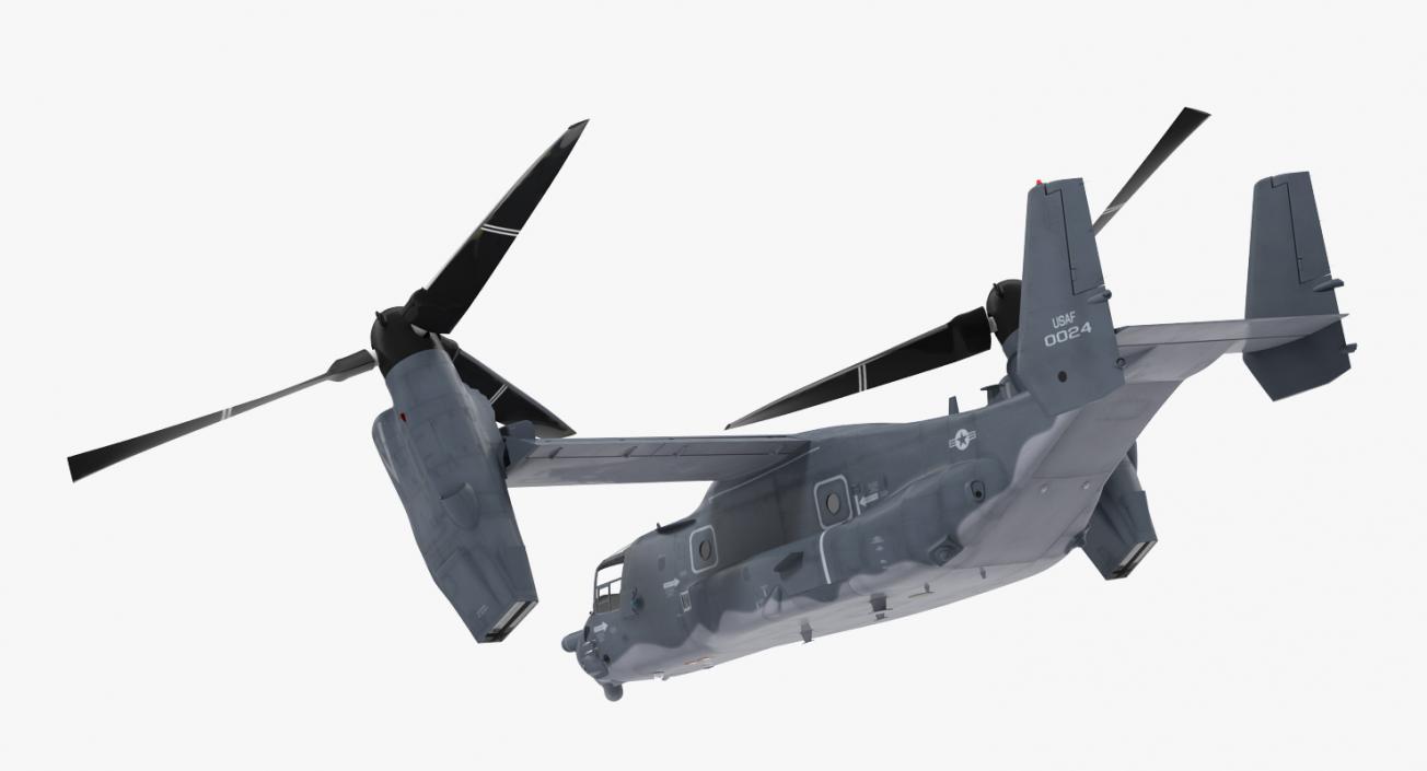 Military Transport Aircraft V-22 Osprey 3D model