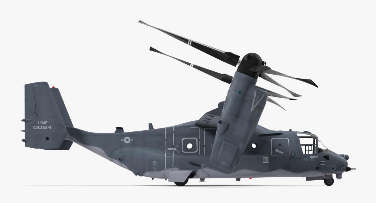 Military Transport Aircraft V-22 Osprey 3D model