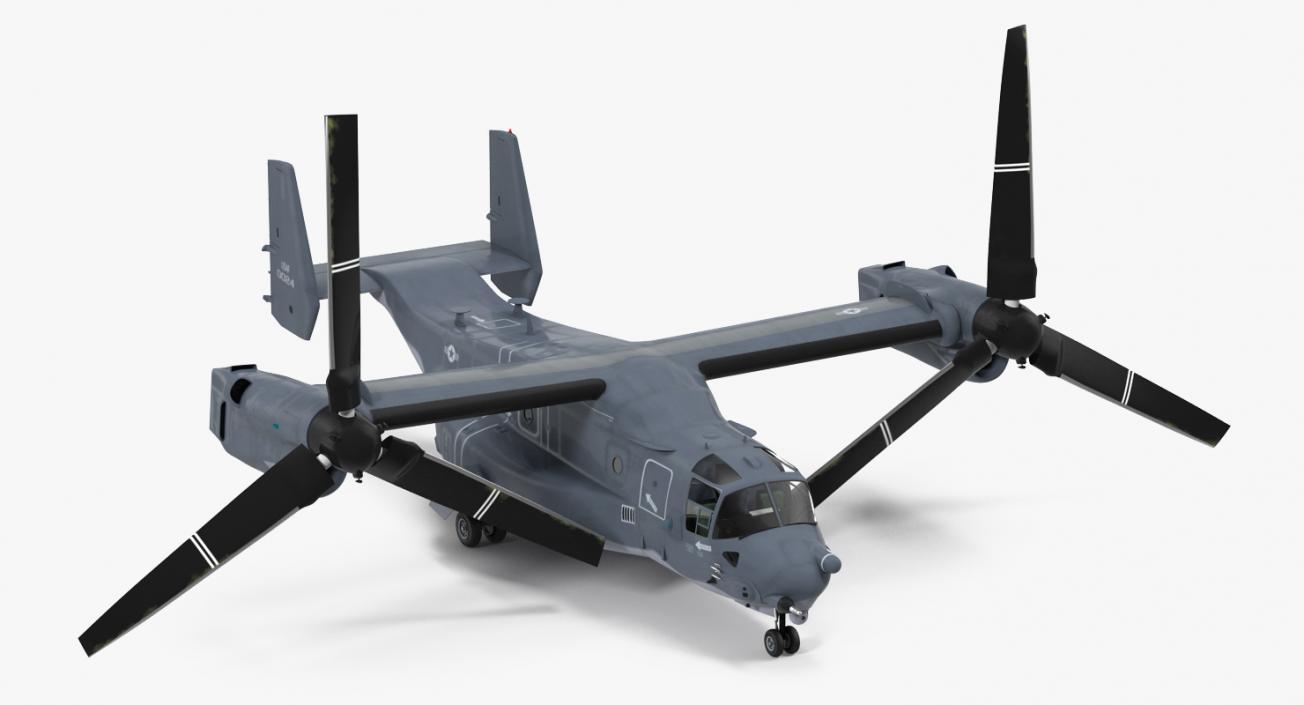 Military Transport Aircraft V-22 Osprey 3D model