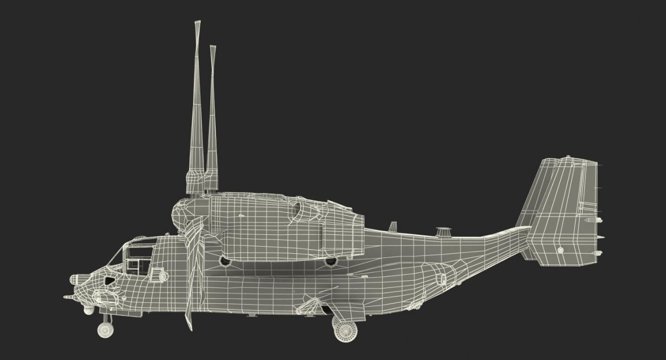 Military Transport Aircraft V-22 Osprey 3D model