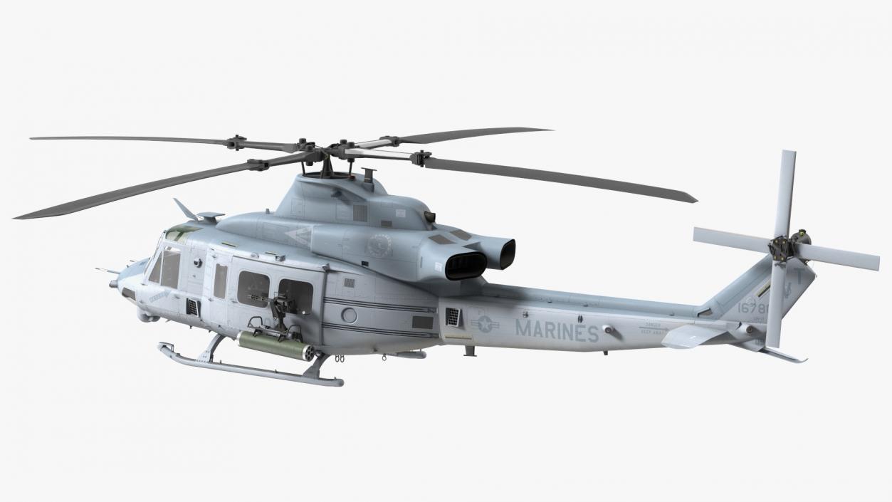 Bell UH1Y Venom Helicopter Rigged for Maya 3D