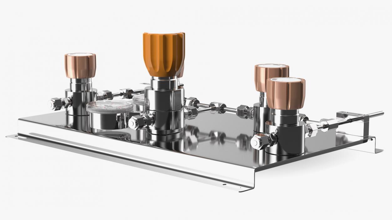 Lab Industrial Gas Control Panel 3D