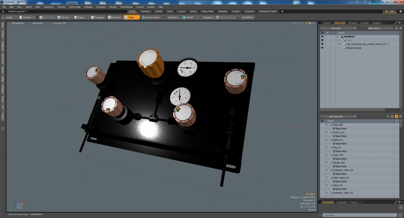 Lab Industrial Gas Control Panel 3D