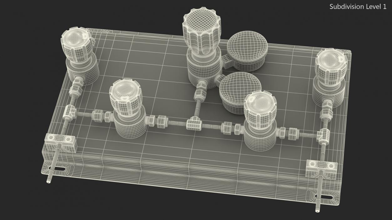 Lab Industrial Gas Control Panel 3D