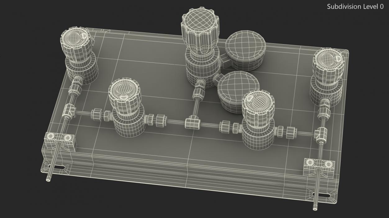 Lab Industrial Gas Control Panel 3D