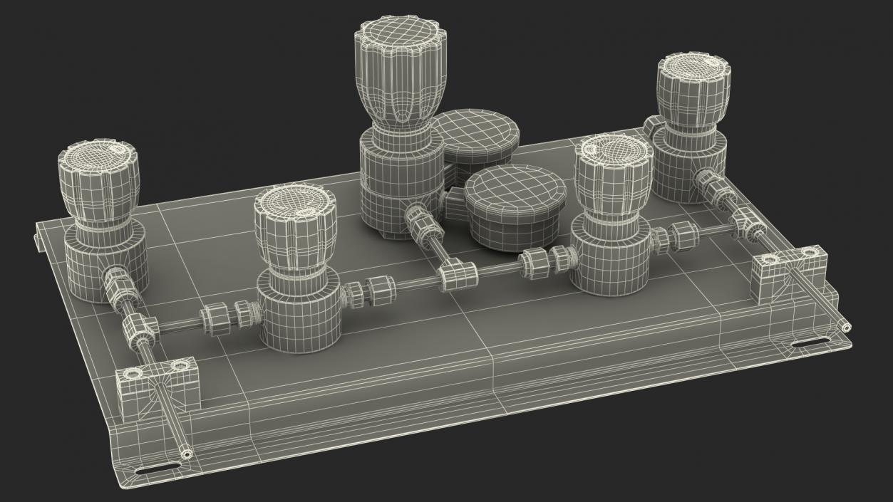 Lab Industrial Gas Control Panel 3D