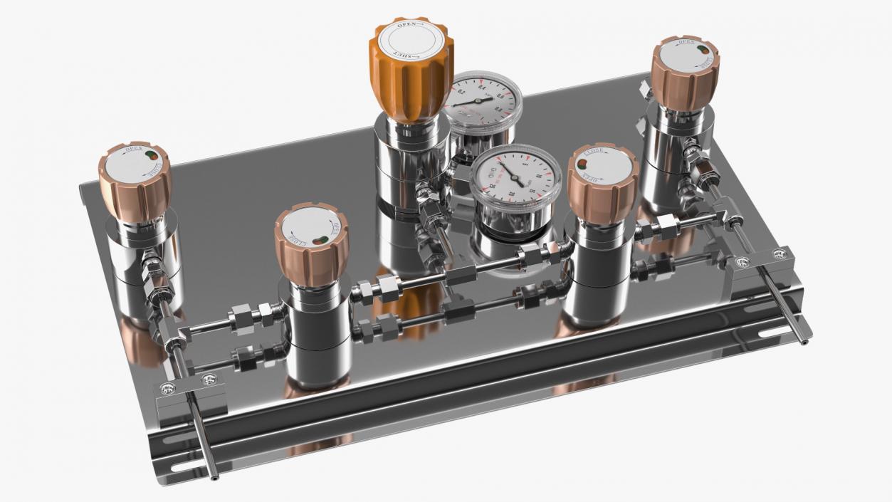 Lab Industrial Gas Control Panel 3D