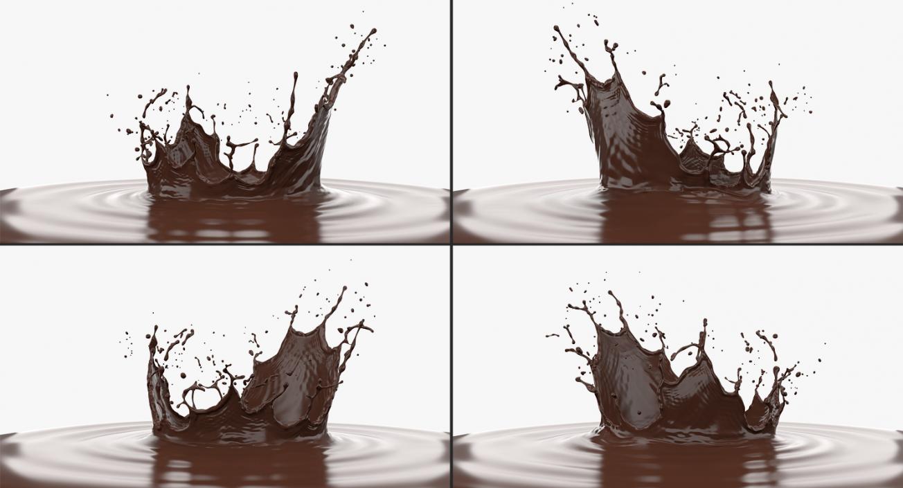 Chocolate Crown Splash 3D