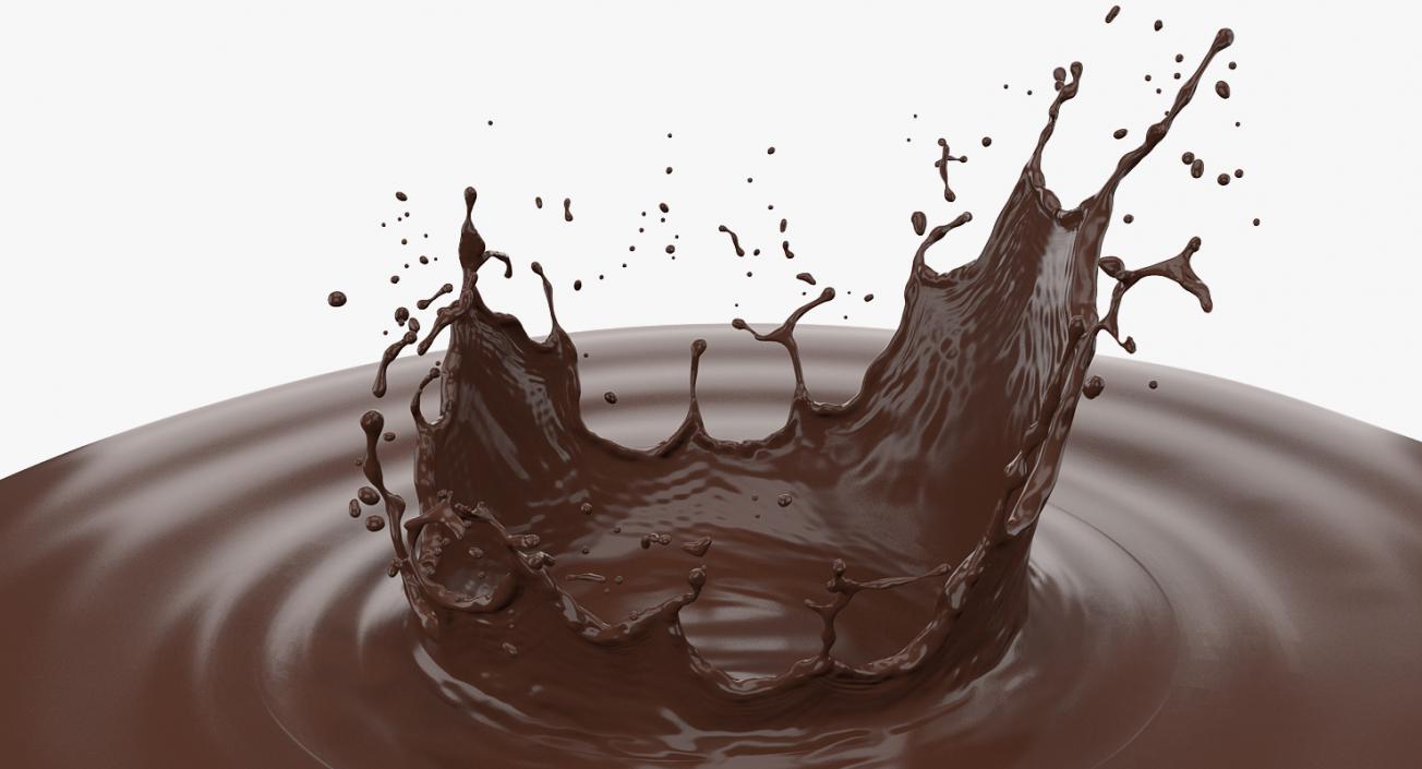 Chocolate Crown Splash 3D