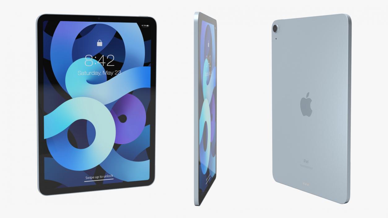 3D model Apple iPad Air 4 2020 Sky Blue