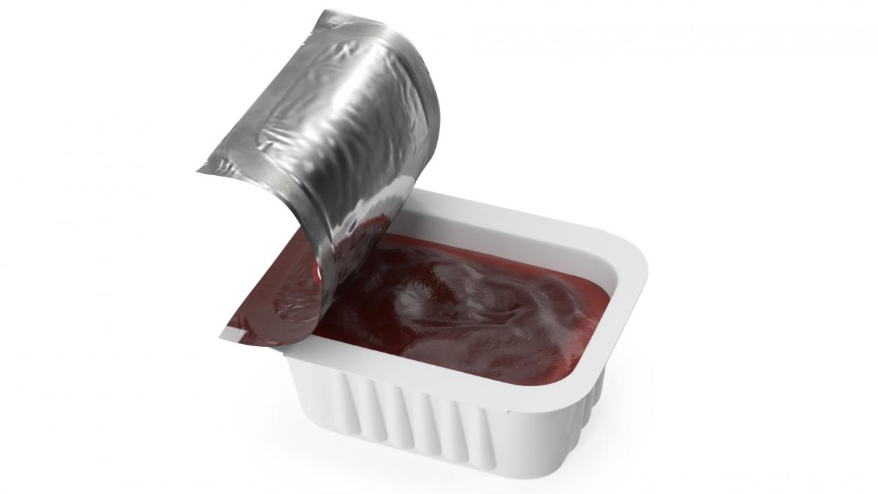 3D BBQ Sauce Serve Pot Opened