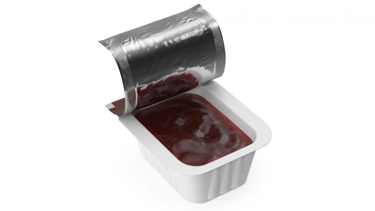 3D BBQ Sauce Serve Pot Opened