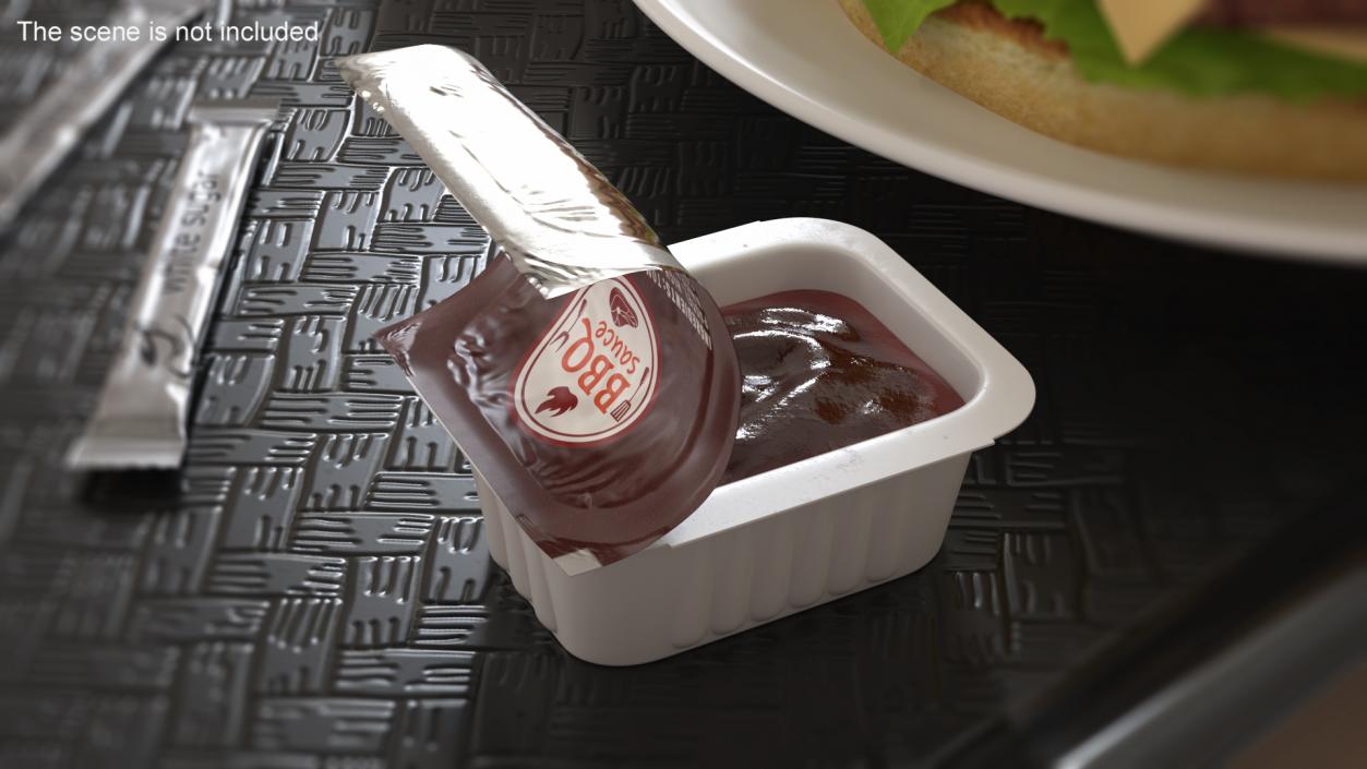 3D BBQ Sauce Serve Pot Opened