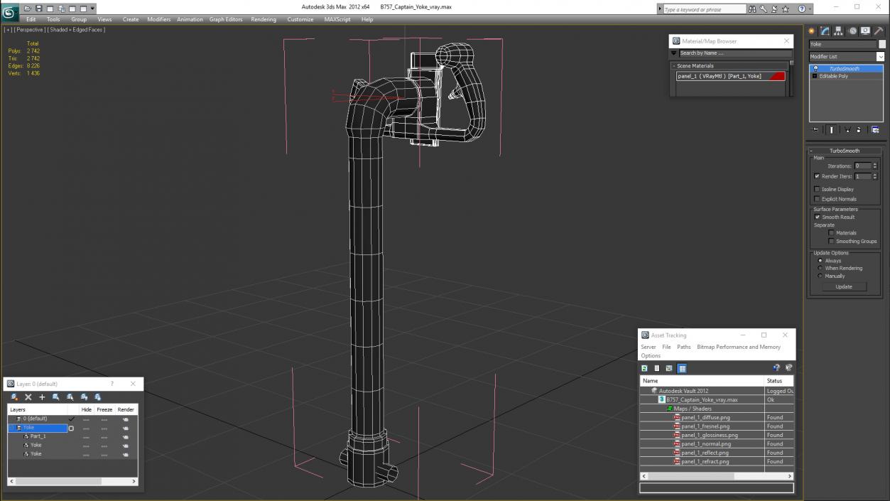 B757 Captain Yoke 3D