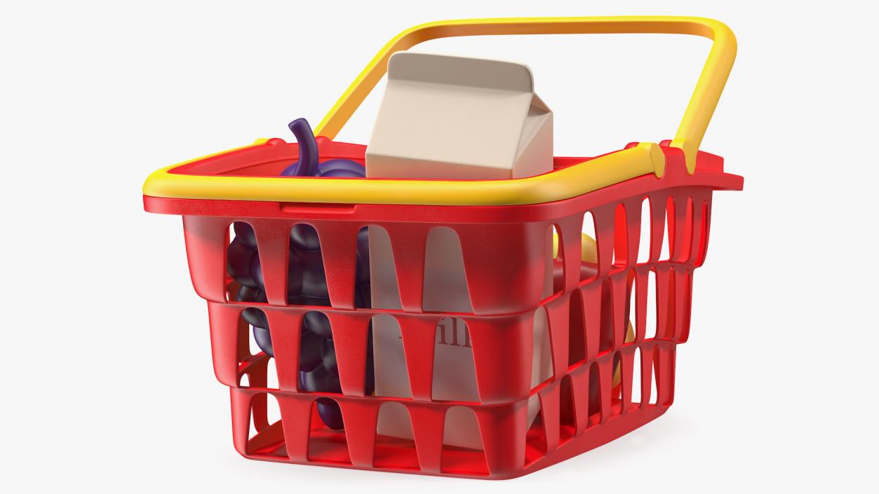 3D Children Shopping Baskets with Food Toys Collection