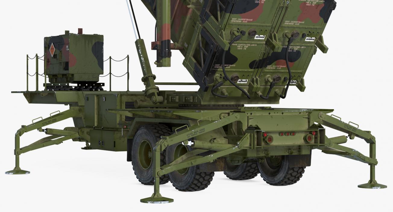 3D MIM-104 Patriot SAM Rigged