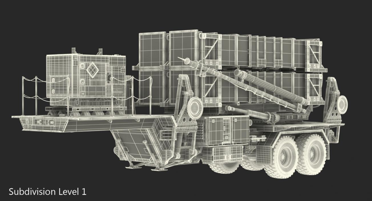 3D MIM-104 Patriot SAM Rigged