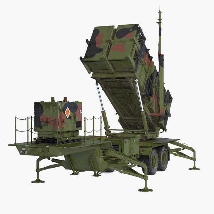 3D MIM-104 Patriot SAM Rigged