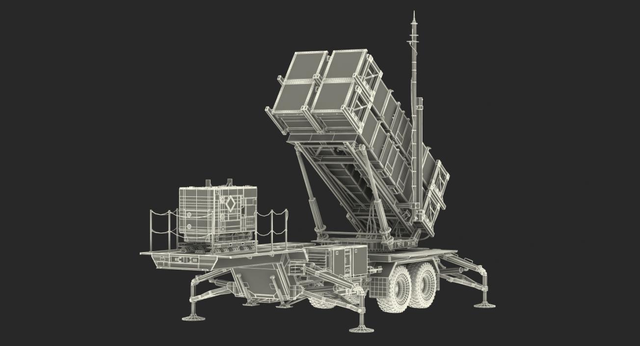 3D MIM-104 Patriot SAM Rigged