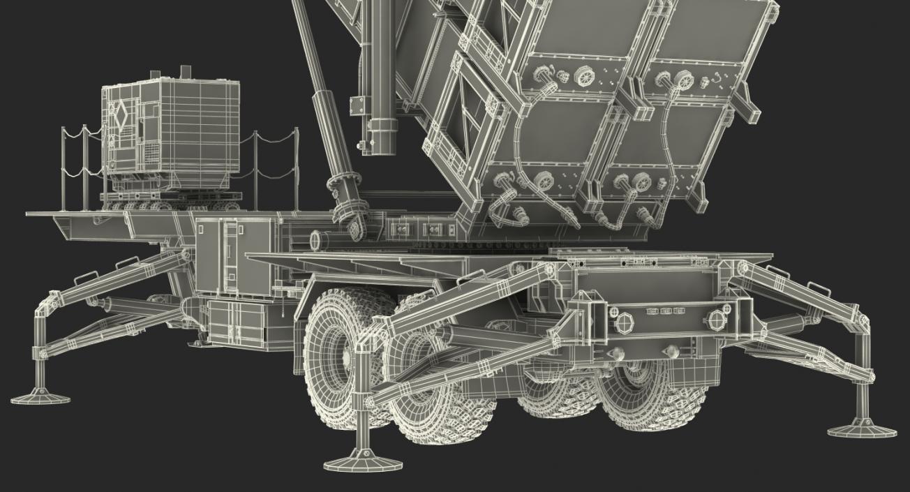 3D MIM-104 Patriot SAM Rigged