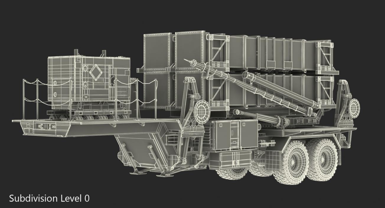 3D MIM-104 Patriot SAM Rigged