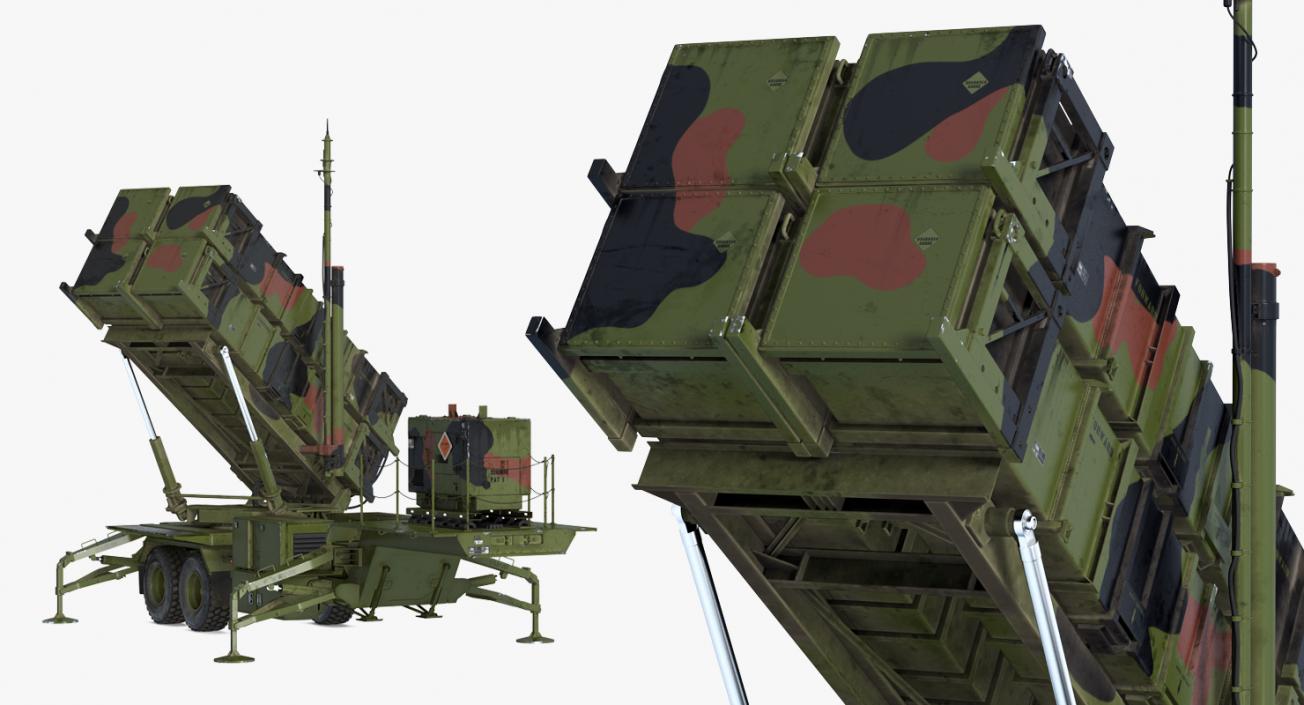 3D MIM-104 Patriot SAM Rigged