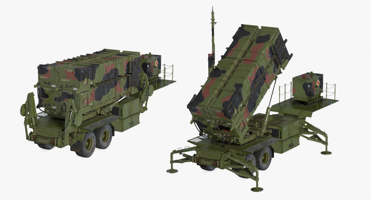 3D MIM-104 Patriot SAM Rigged