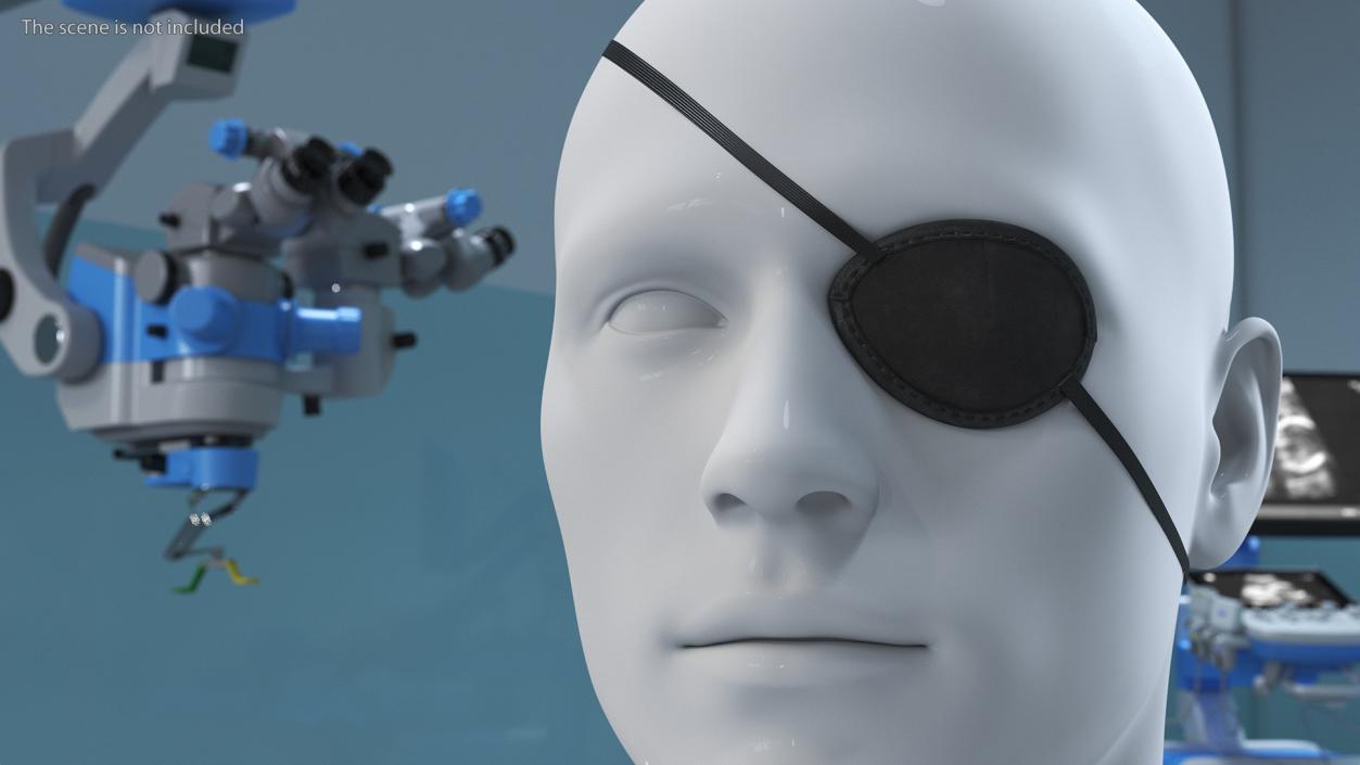 3D Black Eye Patch on Mannequin model