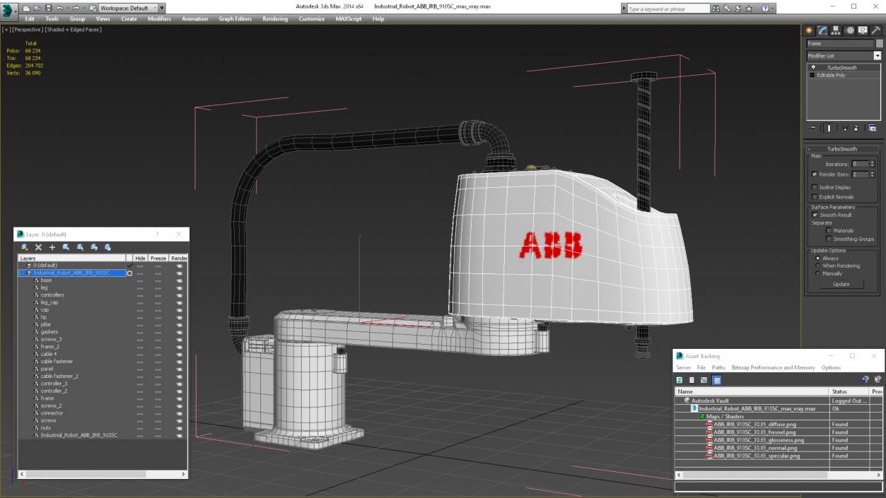 3D model Industrial Robot ABB IRB 910SC