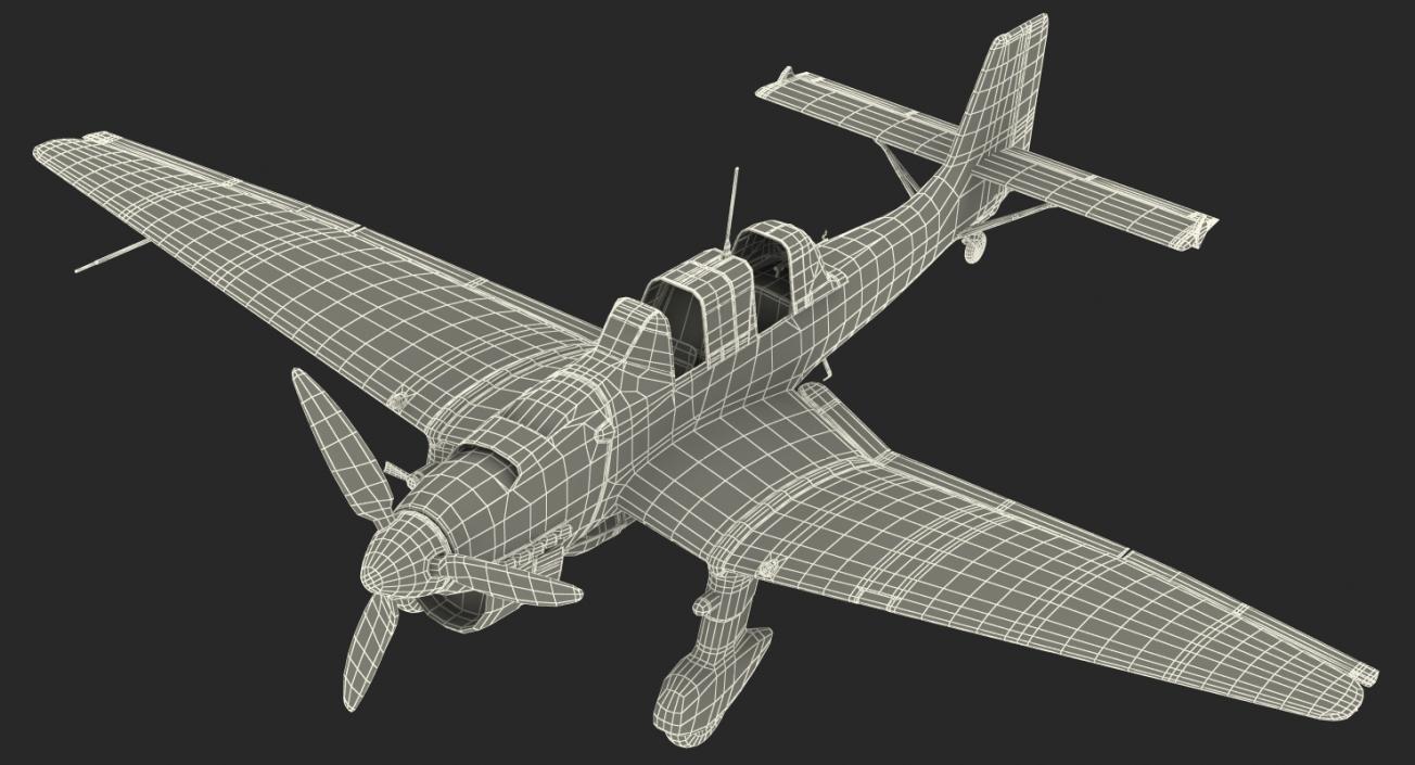 Junkers Ju 87 German Dive Bomber Rigged 3D model