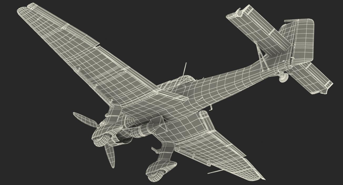 Junkers Ju 87 German Dive Bomber Rigged 3D model