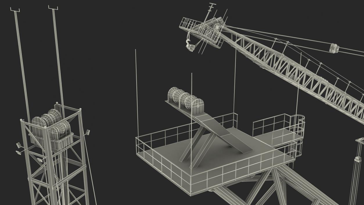 Shell Perdido Oil Platform Rigged for Maya 3D