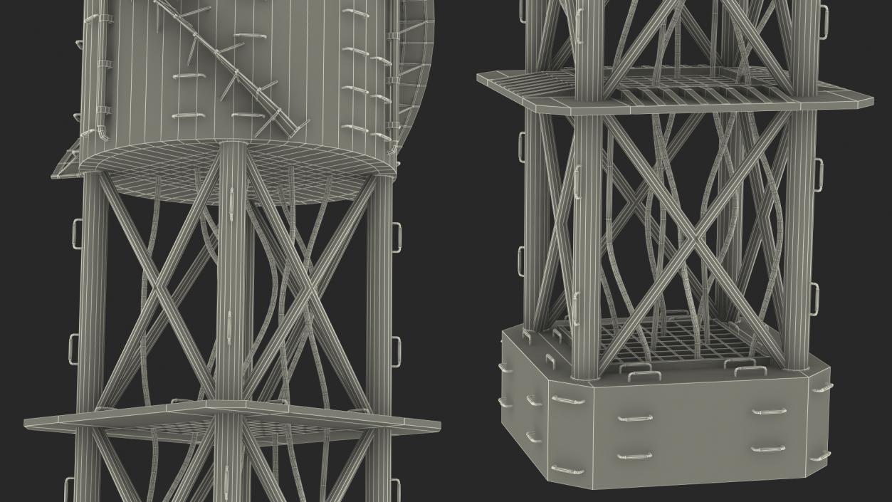 Shell Perdido Oil Platform Rigged for Modo 3D