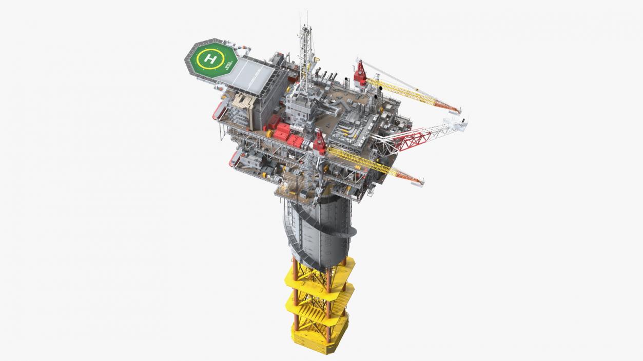 Shell Perdido Oil Platform Rigged for Modo 3D