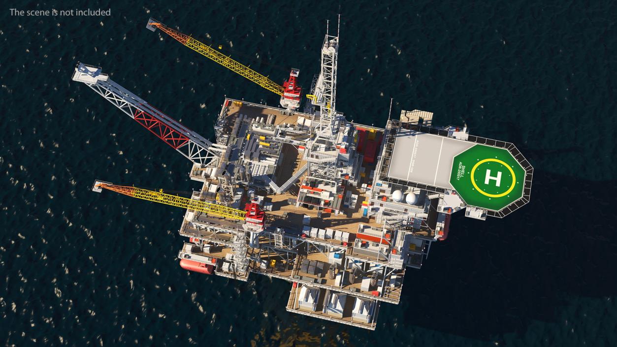 Shell Perdido Oil Platform Rigged for Modo 3D