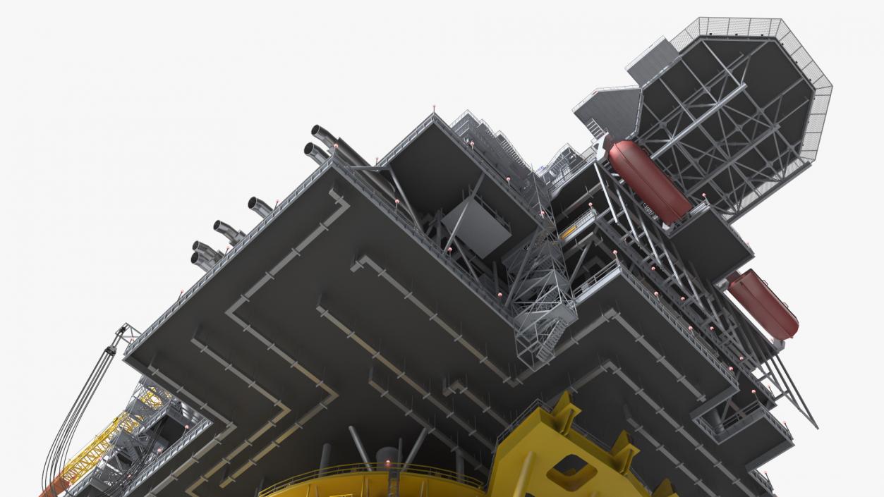 Shell Perdido Oil Platform Rigged for Maya 3D