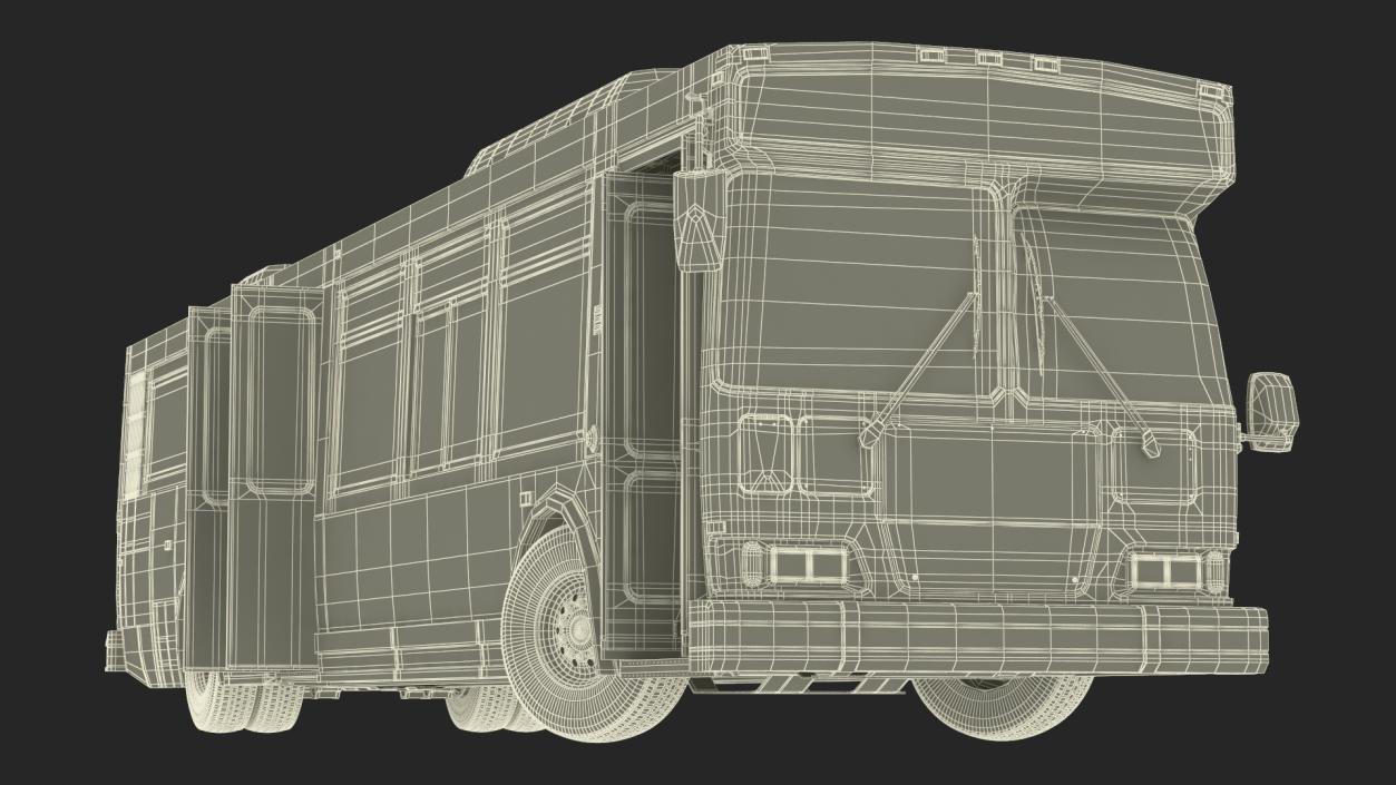 3D City Transit Bus MTA Q53 Rigged