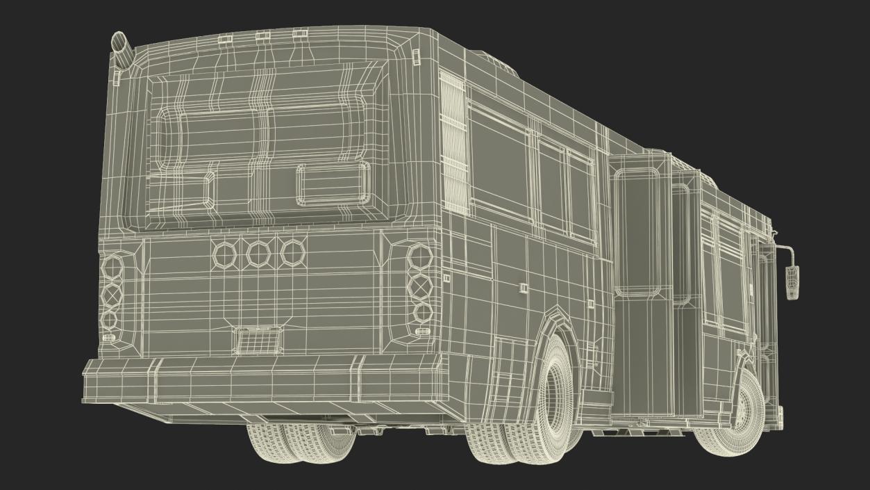 3D City Transit Bus MTA Q53 Rigged