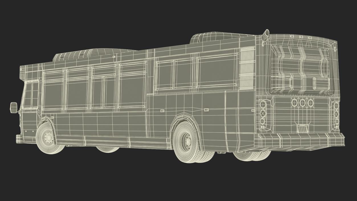 3D City Transit Bus MTA Q53 Rigged