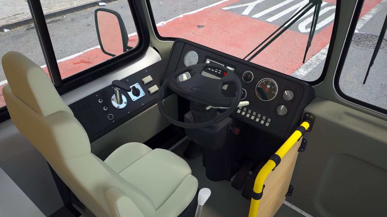 3D City Transit Bus MTA Q53 Rigged