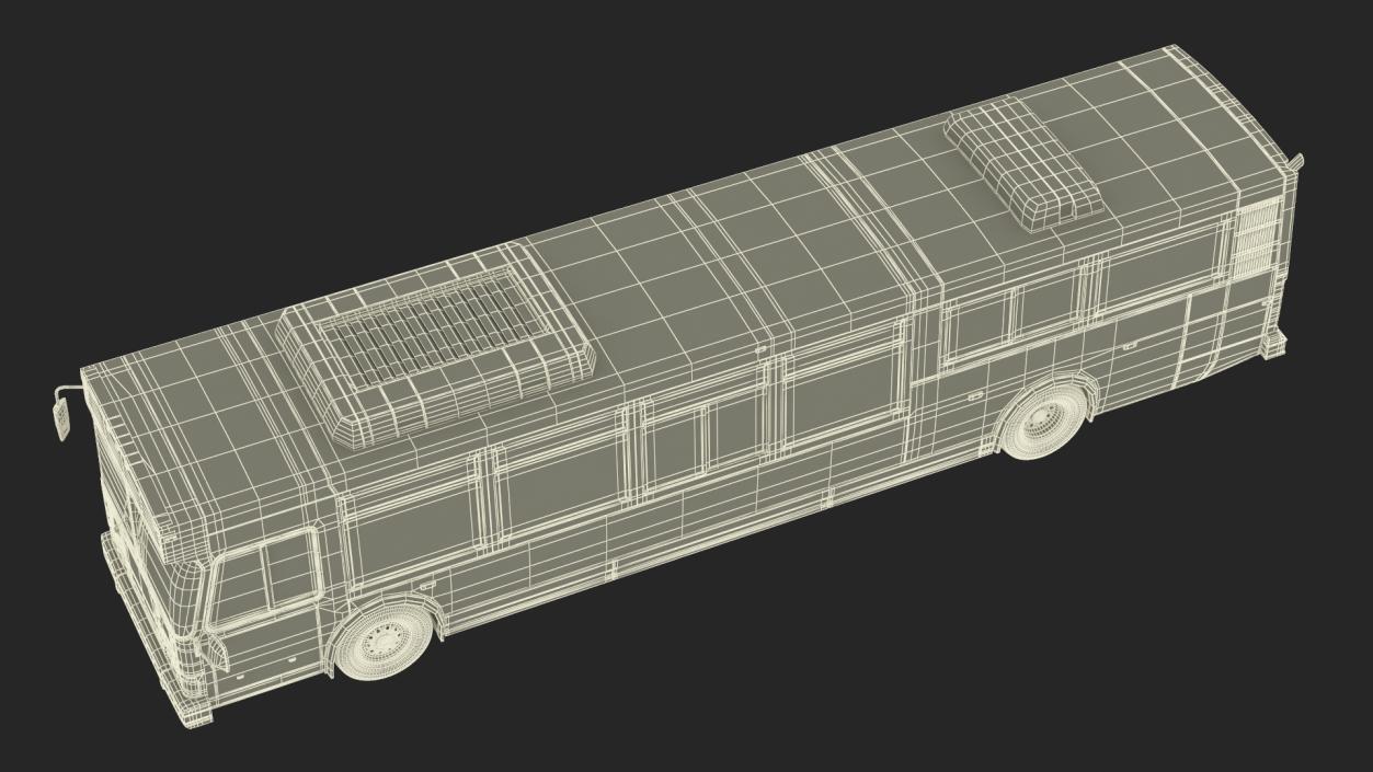 3D City Transit Bus MTA Q53 Rigged