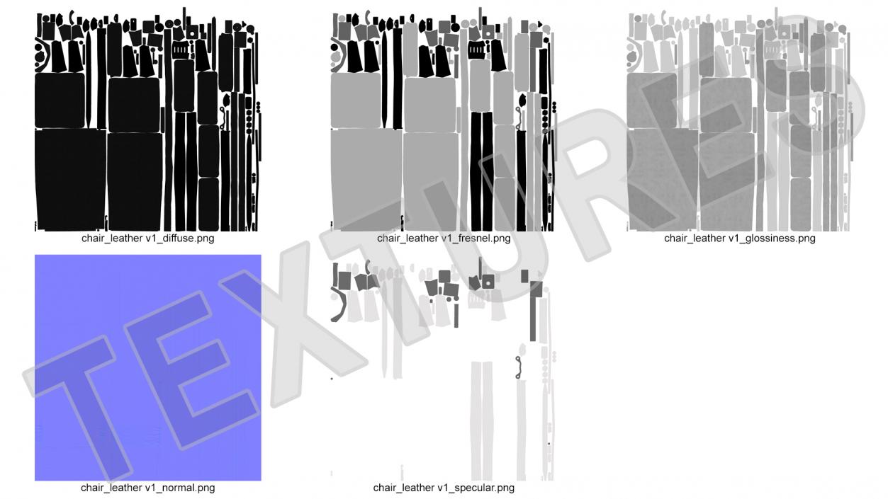 3D model Management Chair Black Leather