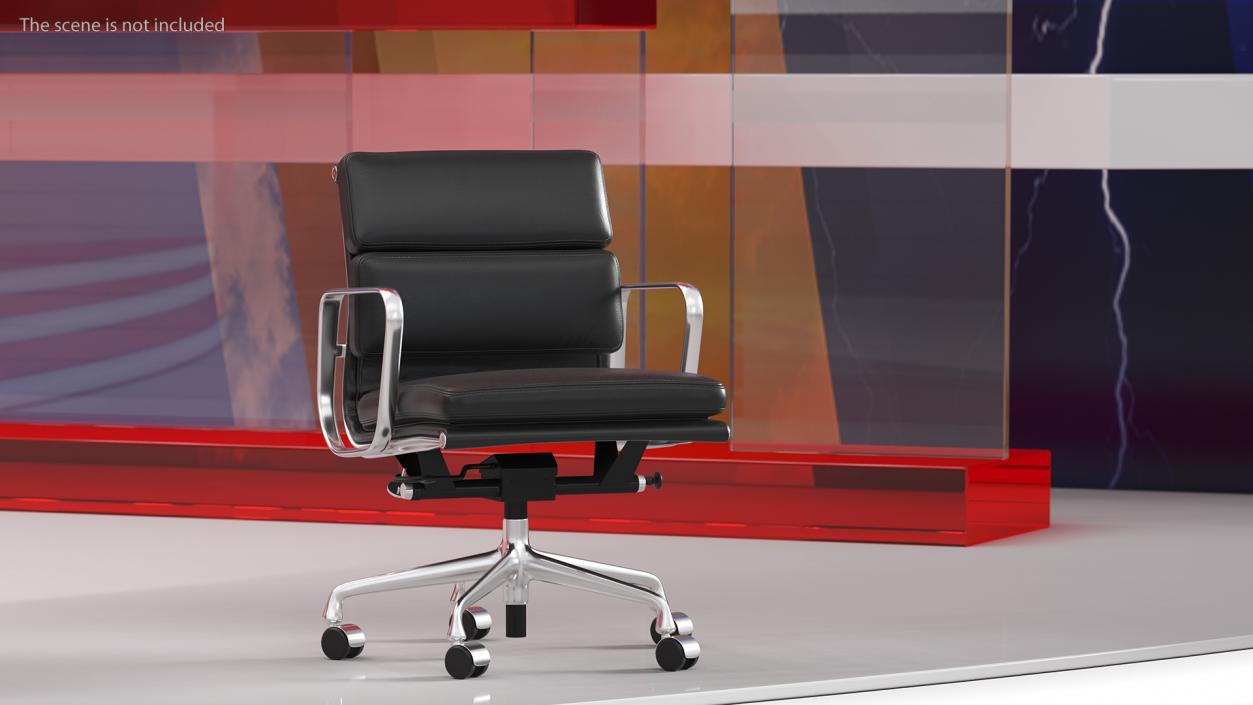 3D model Management Chair Black Leather