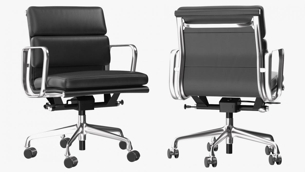 3D model Management Chair Black Leather