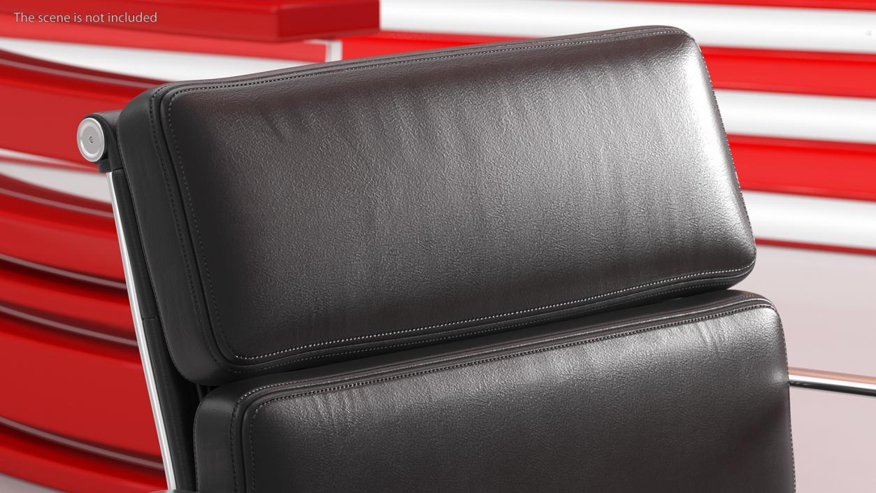 3D model Management Chair Black Leather