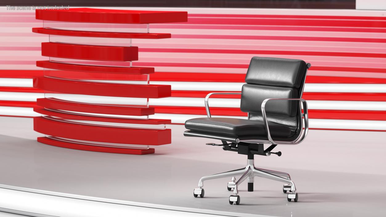 3D model Management Chair Black Leather